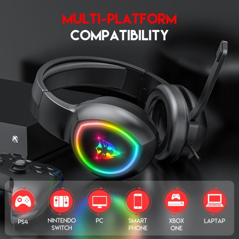 Trò Chơi Tai Nghe Tai Nghe Chơi Game Loại Bỏ Tiếng Ồn Trên Đầu Tai Nghe Chụp Tai Casque Máy Tính Laptop Micro Có Dây Tai Nghe Cho PS4 Máy Tính