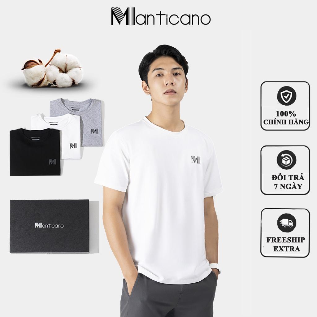 Áo thun nam Manticano vải premium cotton, cổ tròn dáng regular