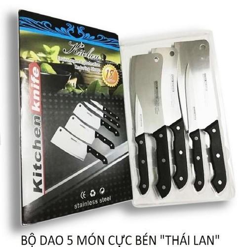 BỘ DAO INOX 5 MÓN KITCHEN KNIFE MADE IN THÁI LAN SIÊU BÉN