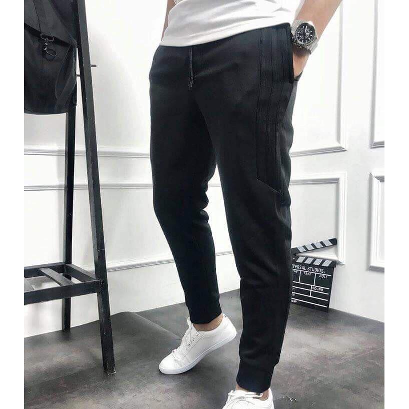 Quần thể thao nam 3 sọc- Quần Jogger nam Chất Umi Nhẹ Co dãn