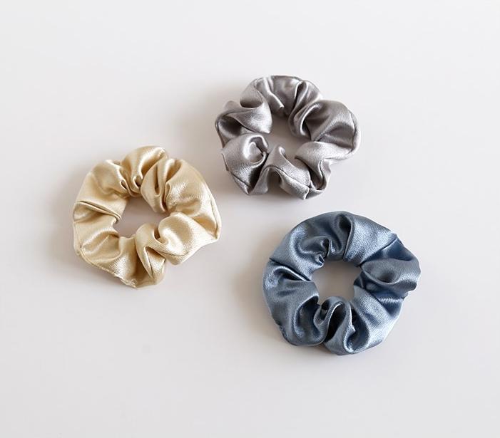 Scrunchies dây cột tóc lụa đơn sắc