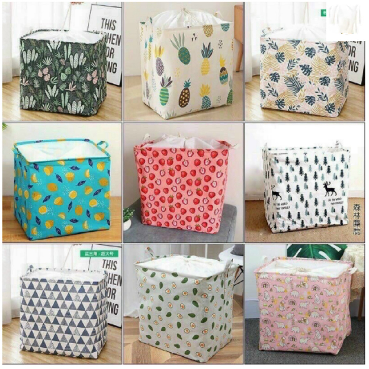 Túi đựng quần áo chăn màn vải canvas không thấm nước, giỏ đựng đồ đa năng ️SIZE TO 100 LÍT️