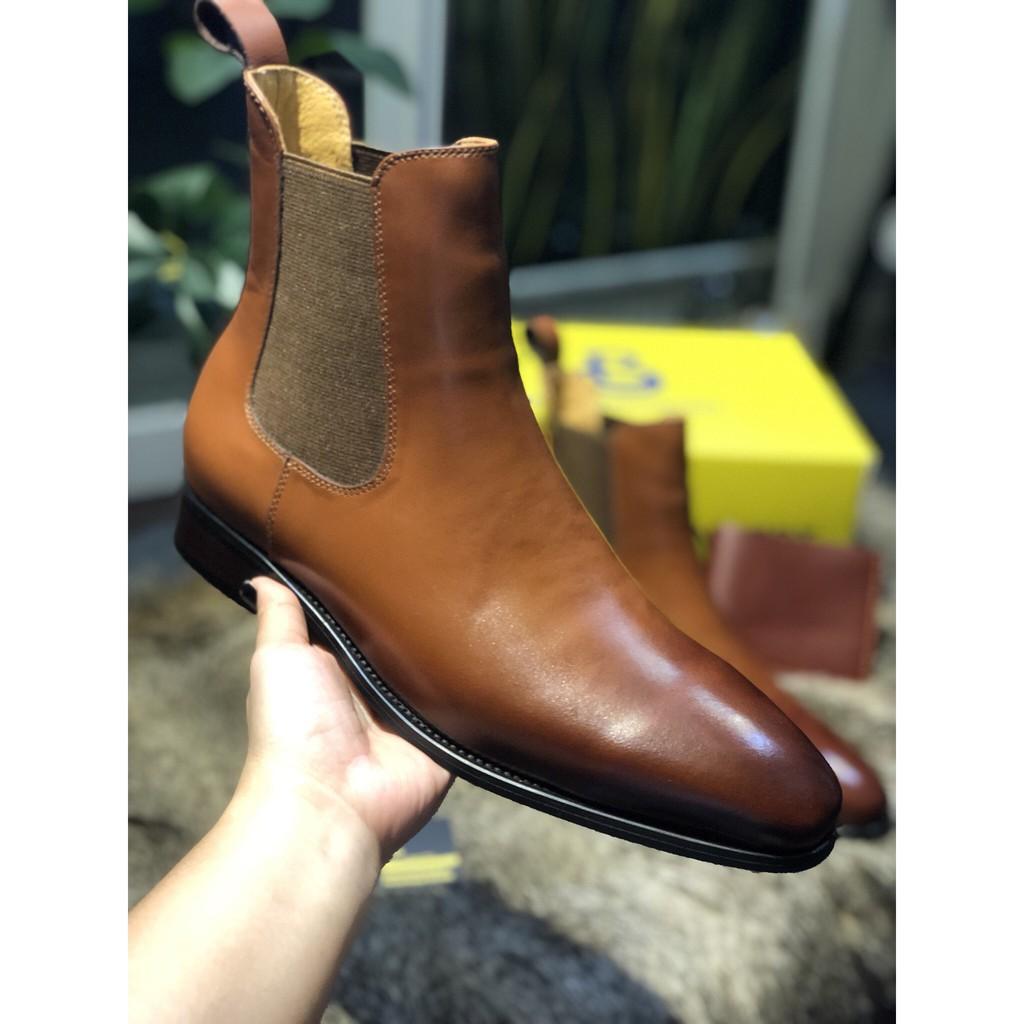 Giày Tây Alexander Chelsea boots Nâu