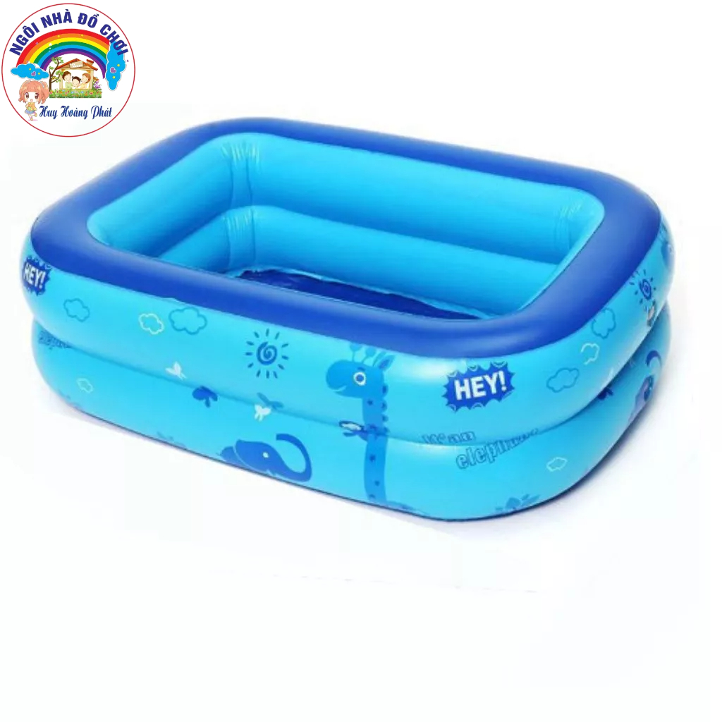 Bể bơi hình chữ nhật 1m2 loại dày, 2 tầng IOIIOIC. Kích thước phao:120*85*35 cm