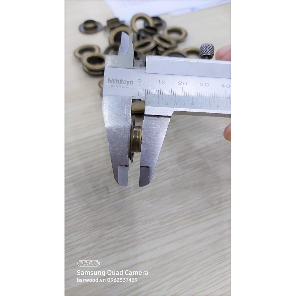 Khoen ore 12mm Khoen mắt cáo 12ly Thau không gỉ Khuy mắt cáo bấm vải Túi 100 cái Màu đồng / Màu đen