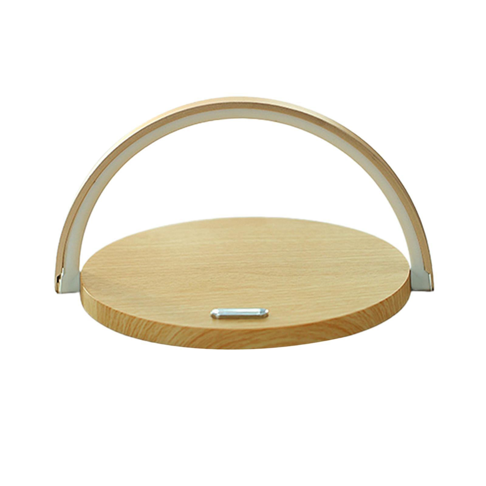10W Wireless Charger Pad Night Lamp Light wood color