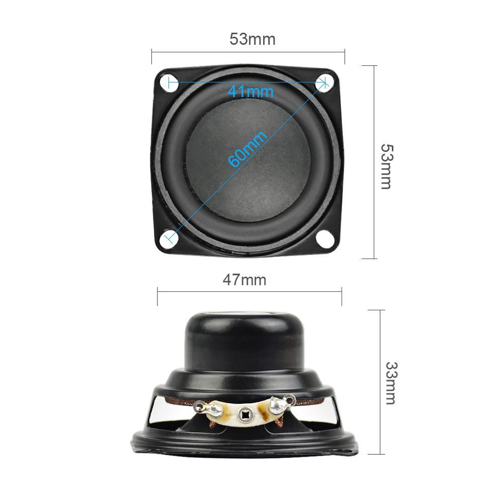 AIYIMA 2 Inch 4 Ohm 10W Âm thanh toàn dải Loa Bluetooth Bass để sạc 3 Sửa chữa Đa phương tiện Âm thanh gia đình 53MM 2 Cái Kích thước loa trầm/Kích thước toàn dải: 2"