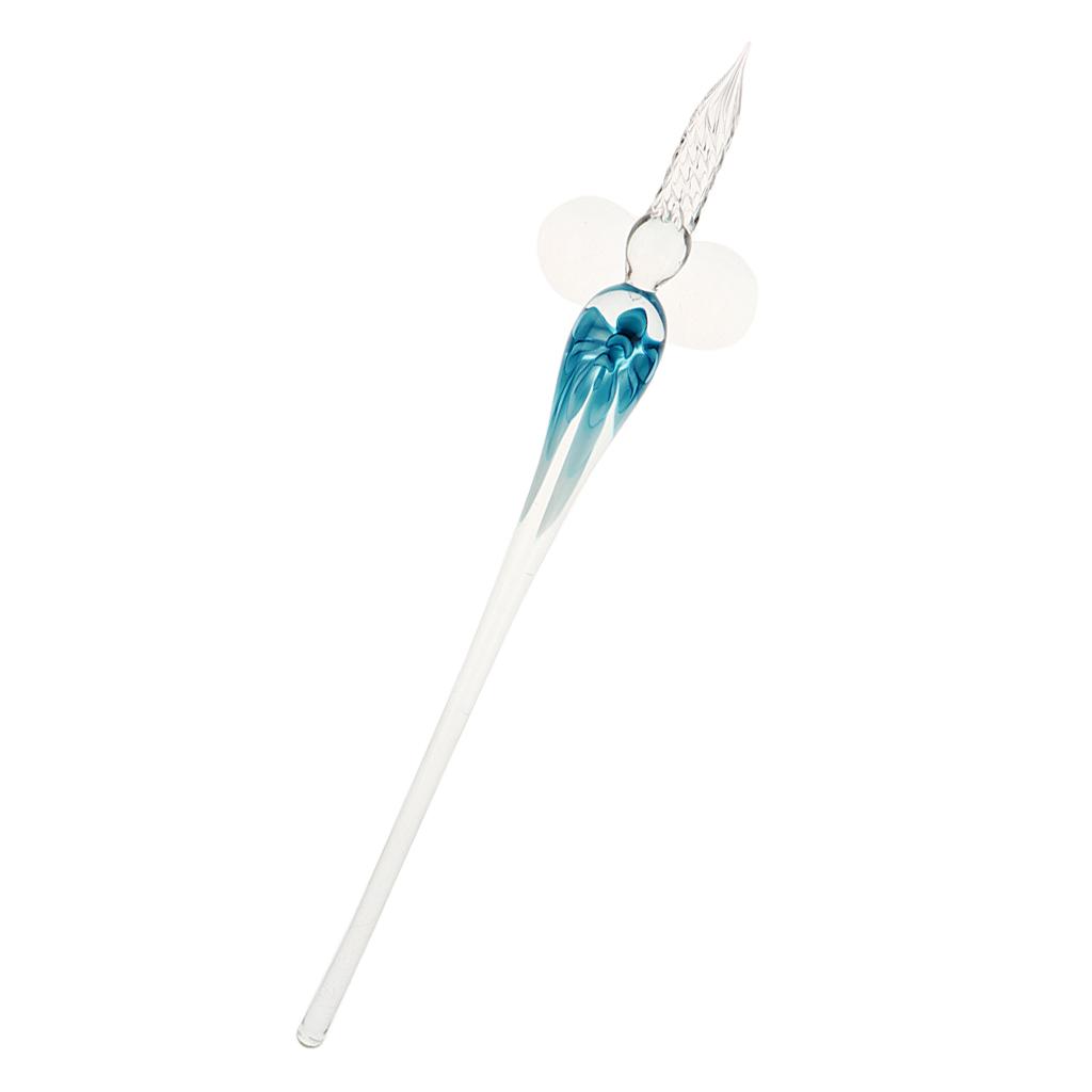 Glass Dip Pen - Glass Signature Pen Elegant Crystal Dip Sign Pen for Writing
