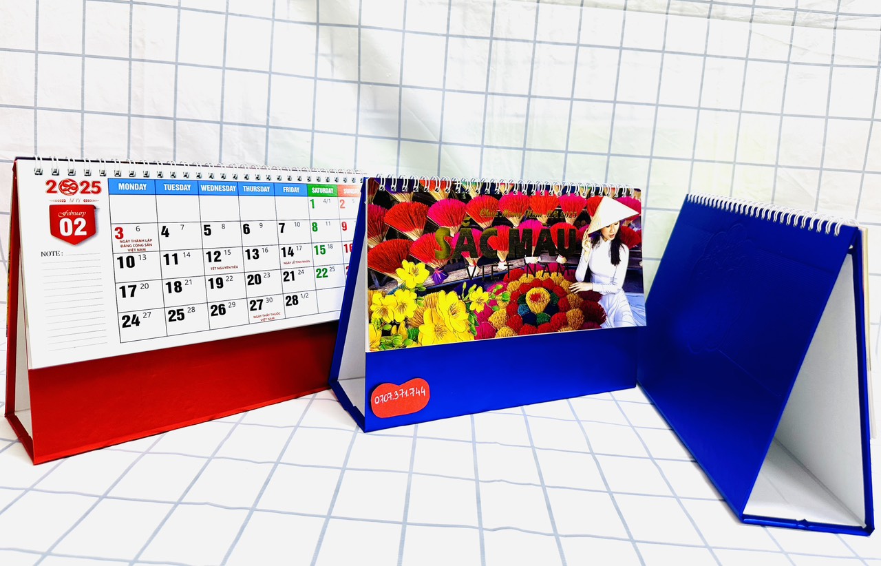 Lịch Để Bàn 2025 Dạng Đứng (17*19cm) Và Ngang (12*25cm) Nhiều Mẫu Đẹp Ý Nghĩa ,Bìa Ép Kim Điển Hình Cao Cấp, Sang Trọng, Tiện Dụng Giấy Dày 200gsm-Mẫu Thịnh Vượ