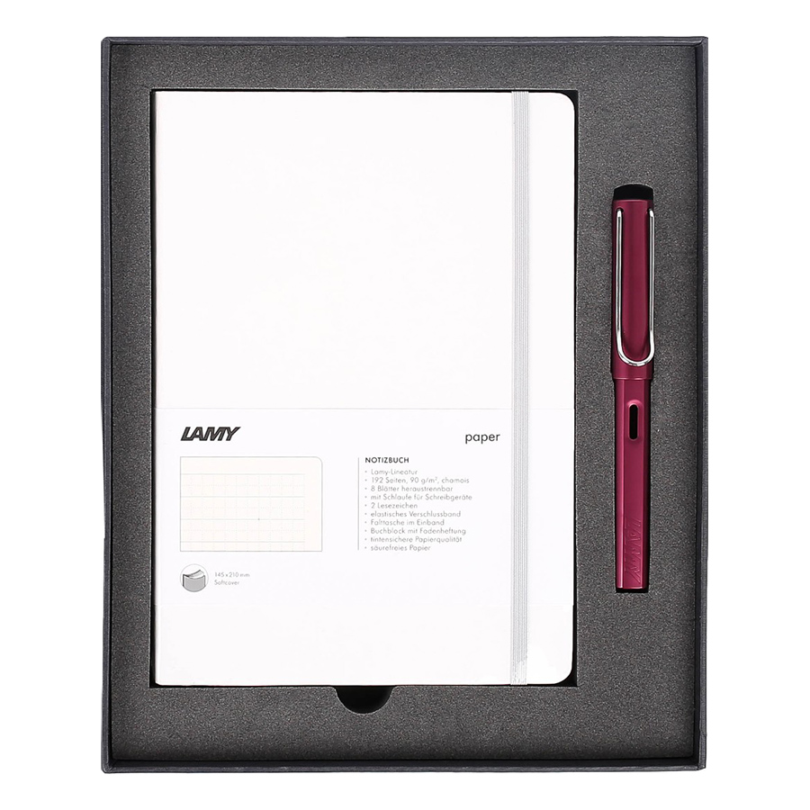 Gift Set Lamy Notebook A5 Softcover White + Lamy Al-Star Purple - GSNAl0020