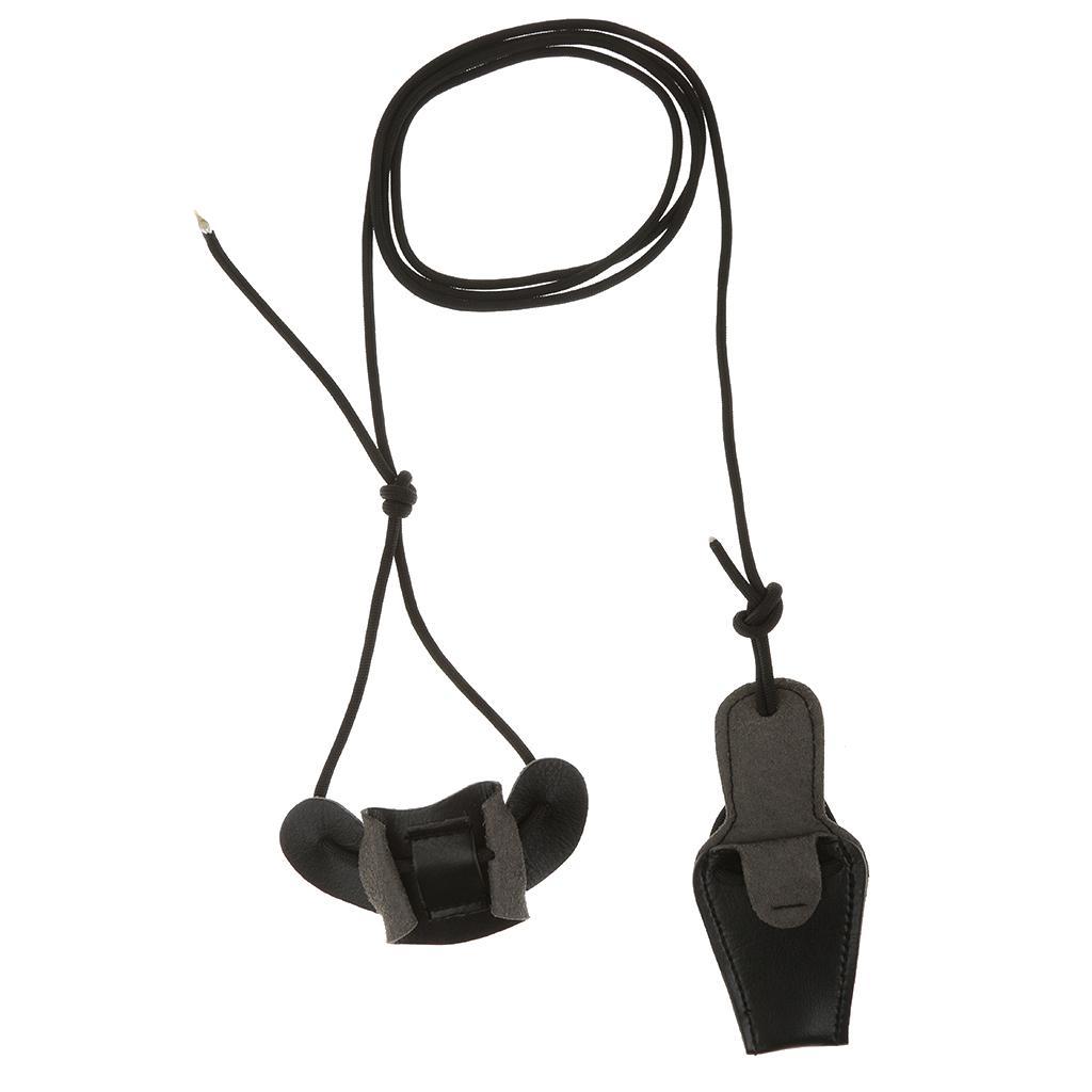 2x Leather Archery Bowstring Install Tool Rope Recurve Bow Stringer String