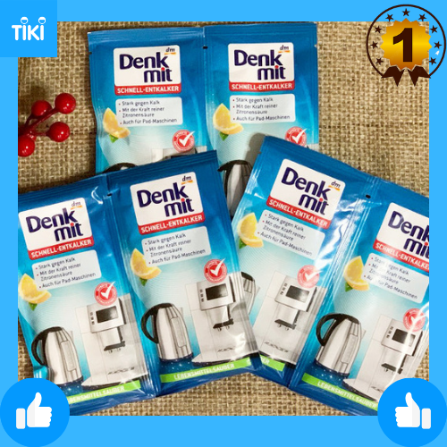 Set 2 Gói khử cặn bình nước 25gx2, DENKMIT Entkalker schnell , 50 g
