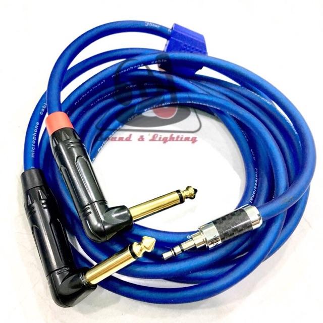 Dây Jack 3.5mm ra 2 Jack 6.3mm dây phát nhạc