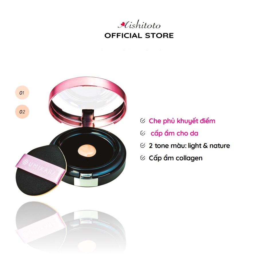 Phấn Nước Trang Điểm Kiểm Soát Nhờn Aishitoto Umikara Airless Cushion Foundation Nhiều Tone Màu