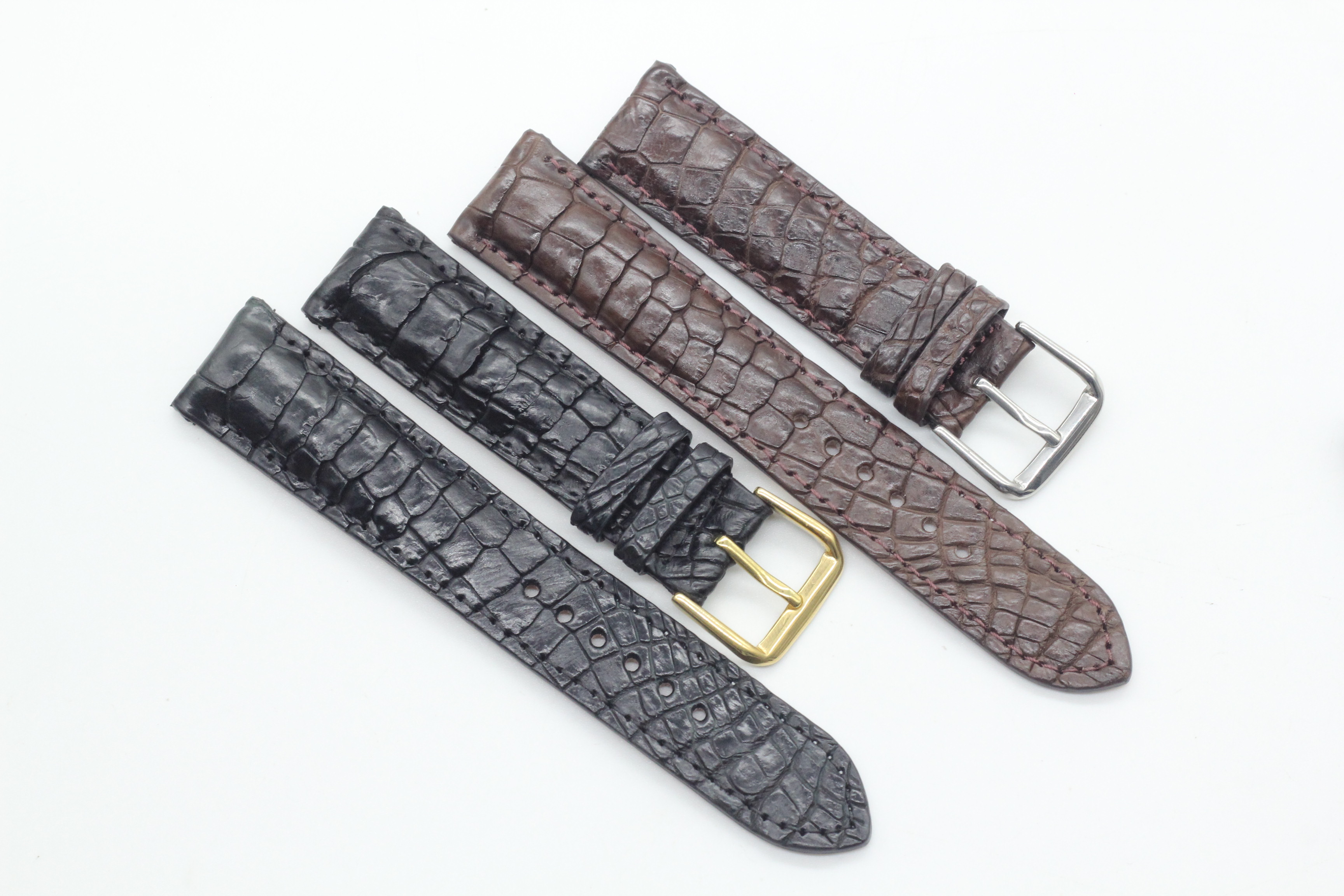 Dây Đồng Hồ Gai Chân Cá Sấu Songhan Leather,Dây Da Đồng Hồ Cá Sấu Size 22mm,20mm Gắn Chốt Thông MInh+ Khóa Kim,Bảo Hành 6 Tháng