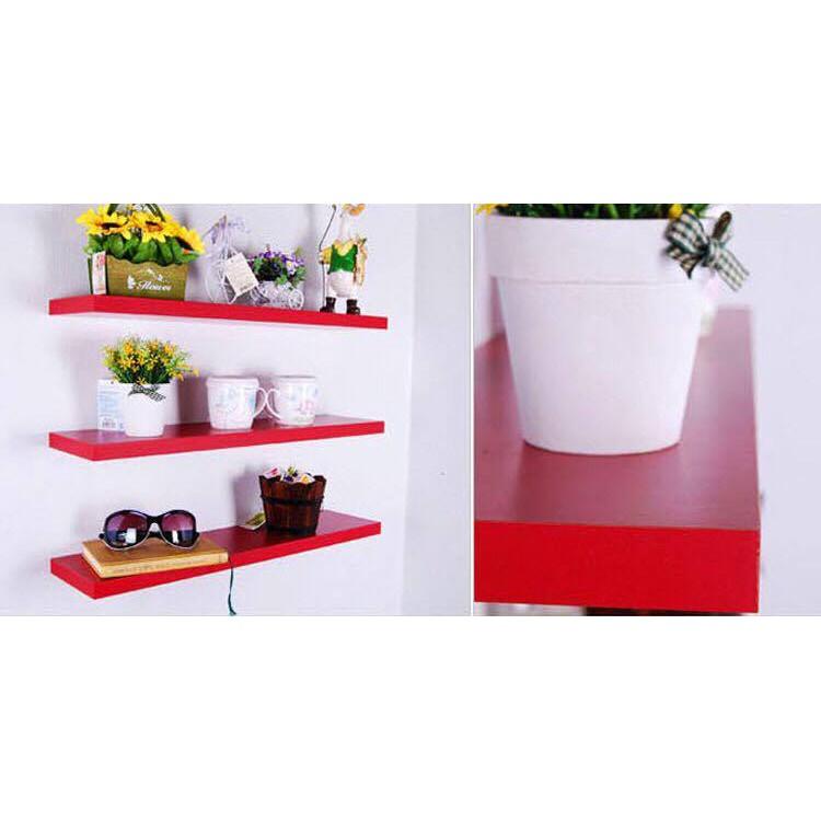 Kệ treo tường COMA bộ 3 thanh màu sắc 40cm loại gỗ dày 1,8 - 2cm chắc chắn
