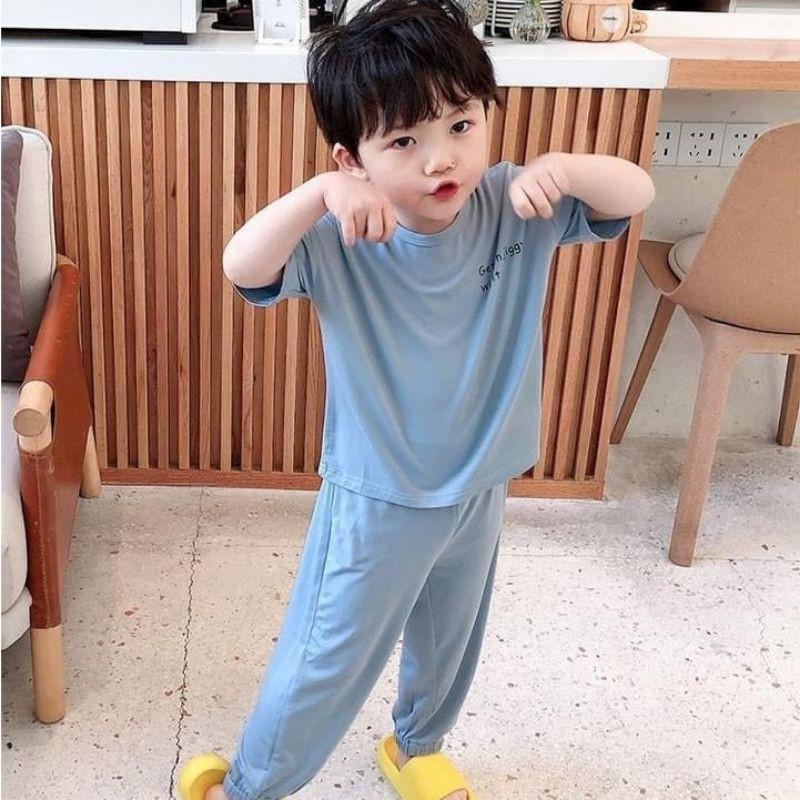 Bộ cộc tay quần alibaba thun lạnh Minky Mom cho bé trai bé gái từ 5-19kg