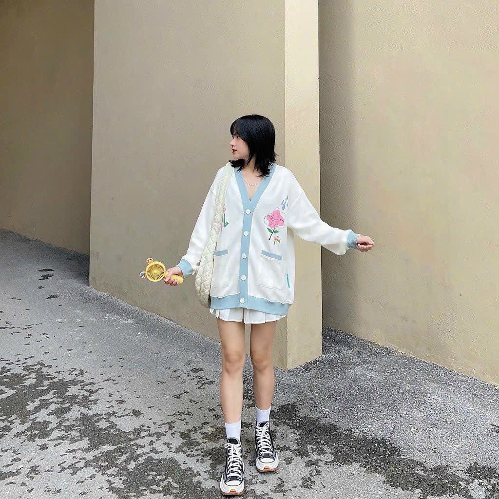 Áo cadigan in chuwx THEL chất thun nỉ, mịn mát dày, form dưới 70kg.logo in nổi. Chống nắng,giữ ấm tốt.