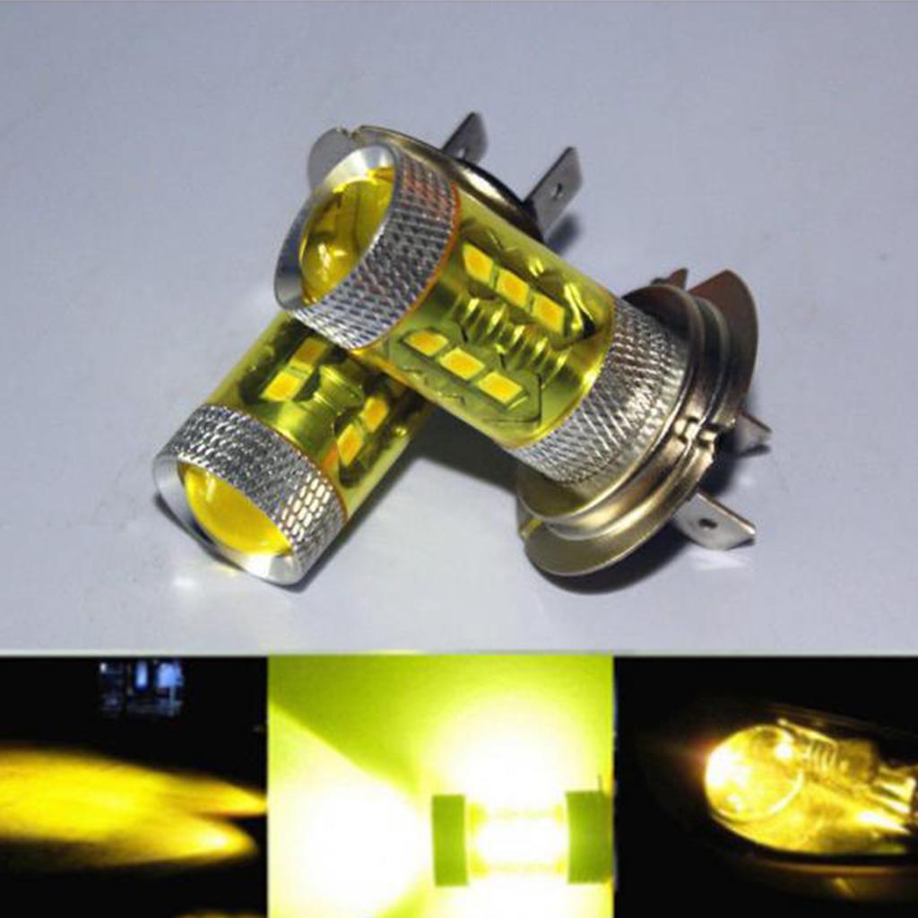 2x Mini Car   LED   Yellow 2323  Fog Driving Light Bulb