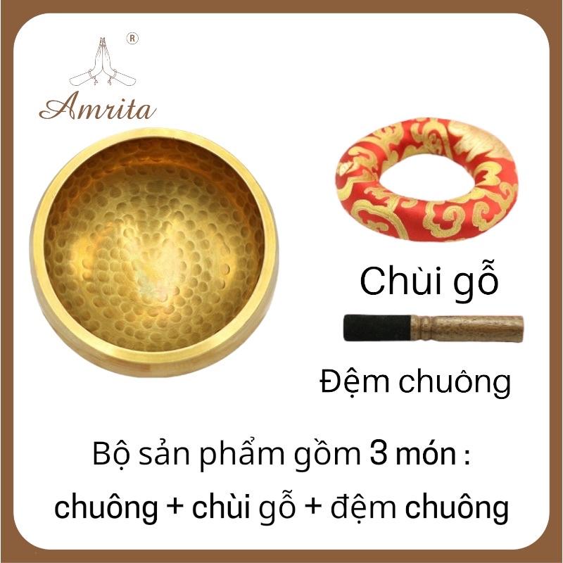 chuông xoay Nepal 20cm -singing bolws - chuông xoay fullmoon -chuông xoay Tây Tạng Amrita - bát hát - chuông đồng