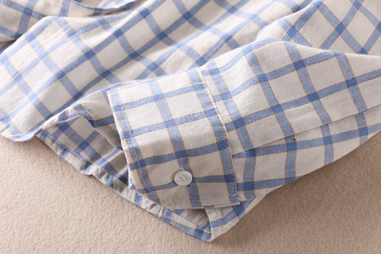 Áo sơ mi nữ Đũi việt sọc nhỏ thời trang S82