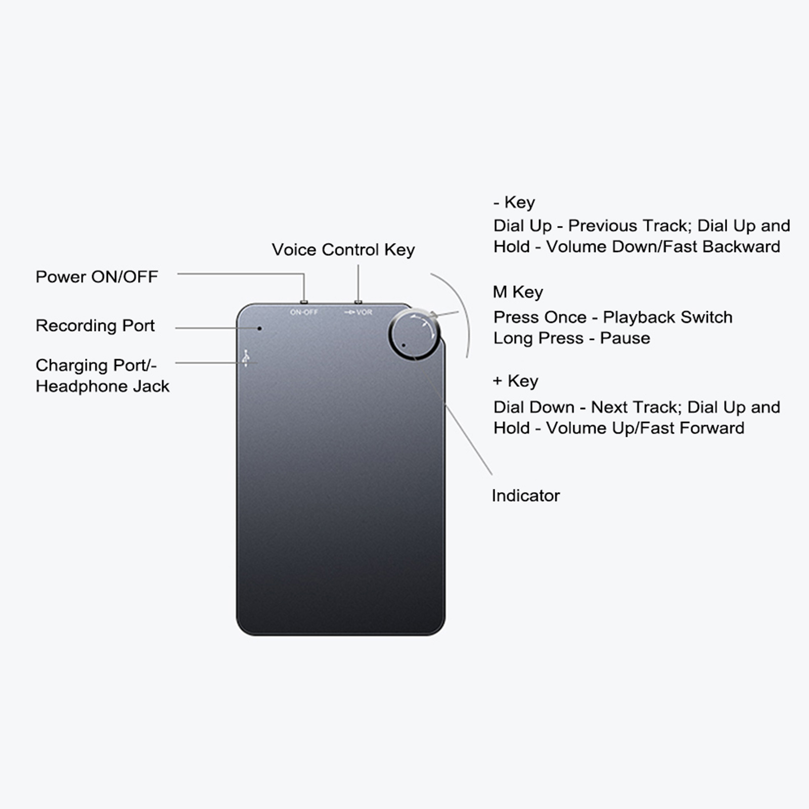 Máy nghe nhạc MP3 siêu mỏng K2 16GB kích hoạt bằng giọng nói