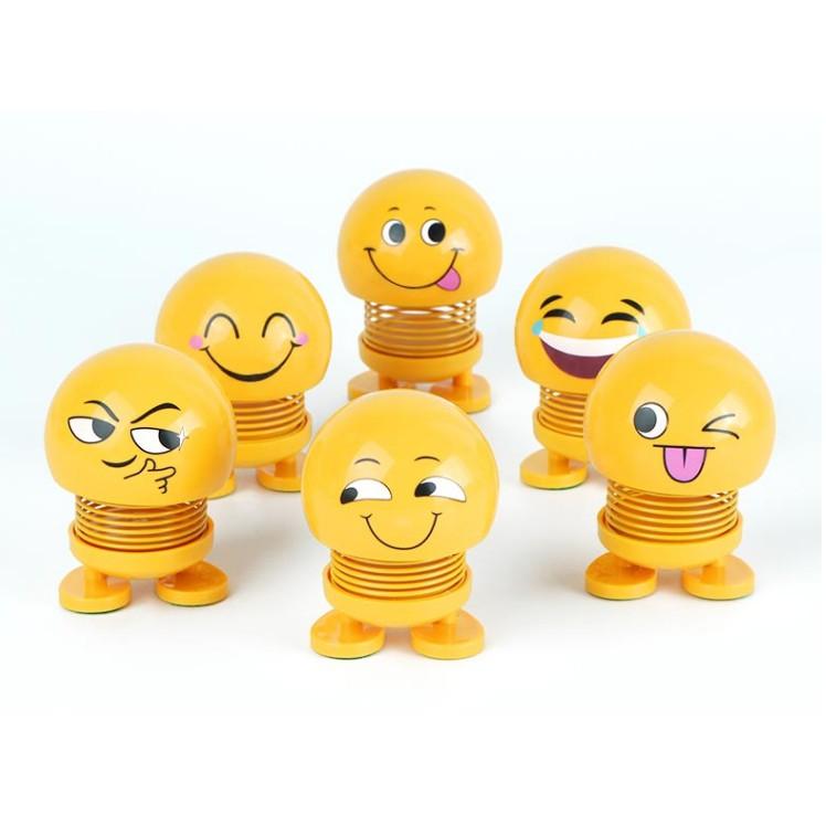 (Xả hàng)Bộ 3 thú nhún Emoji cảm xúc siêu dễ thương để bàn để xe ô tô