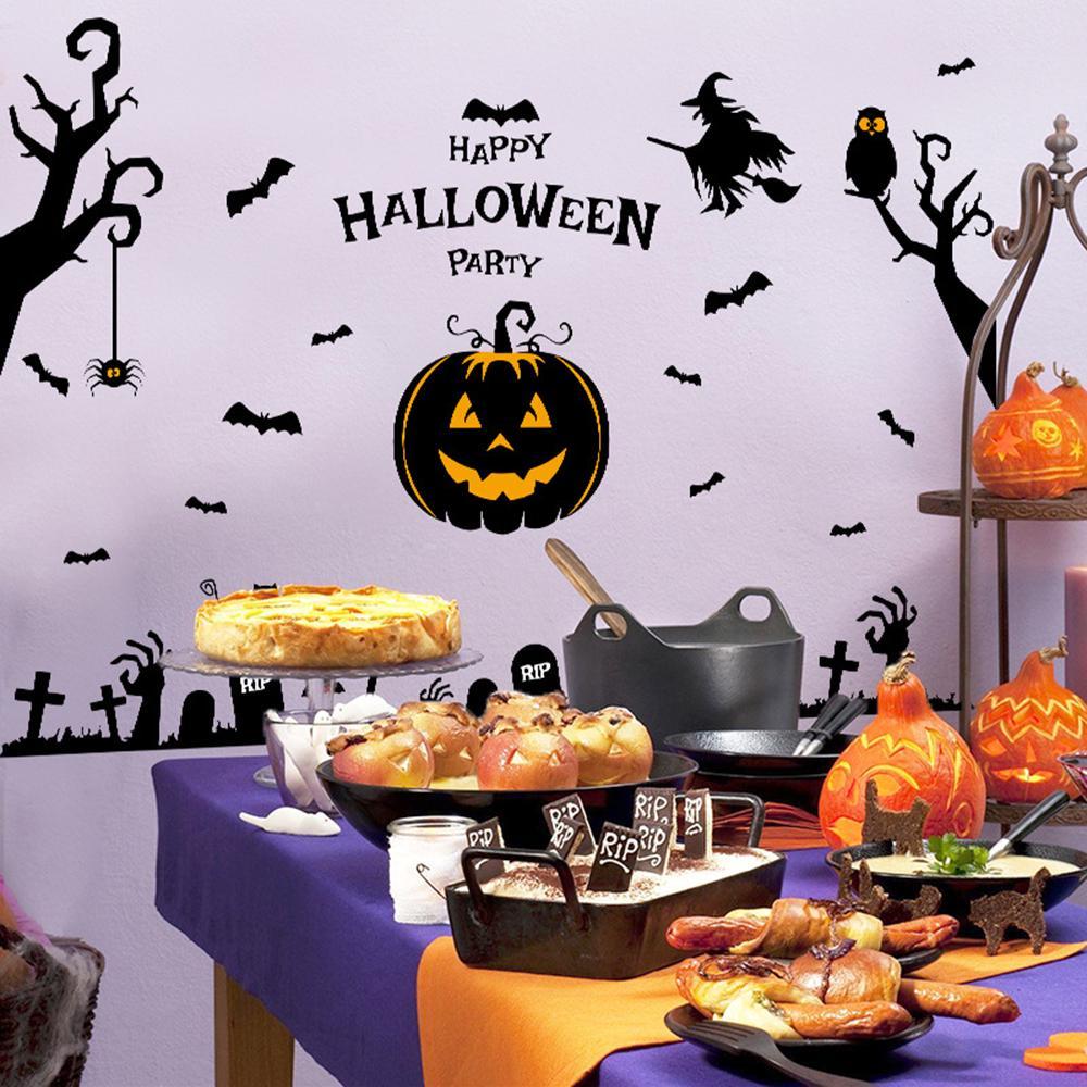 Decal , sticker dán kính dán tường trang trí Halloween