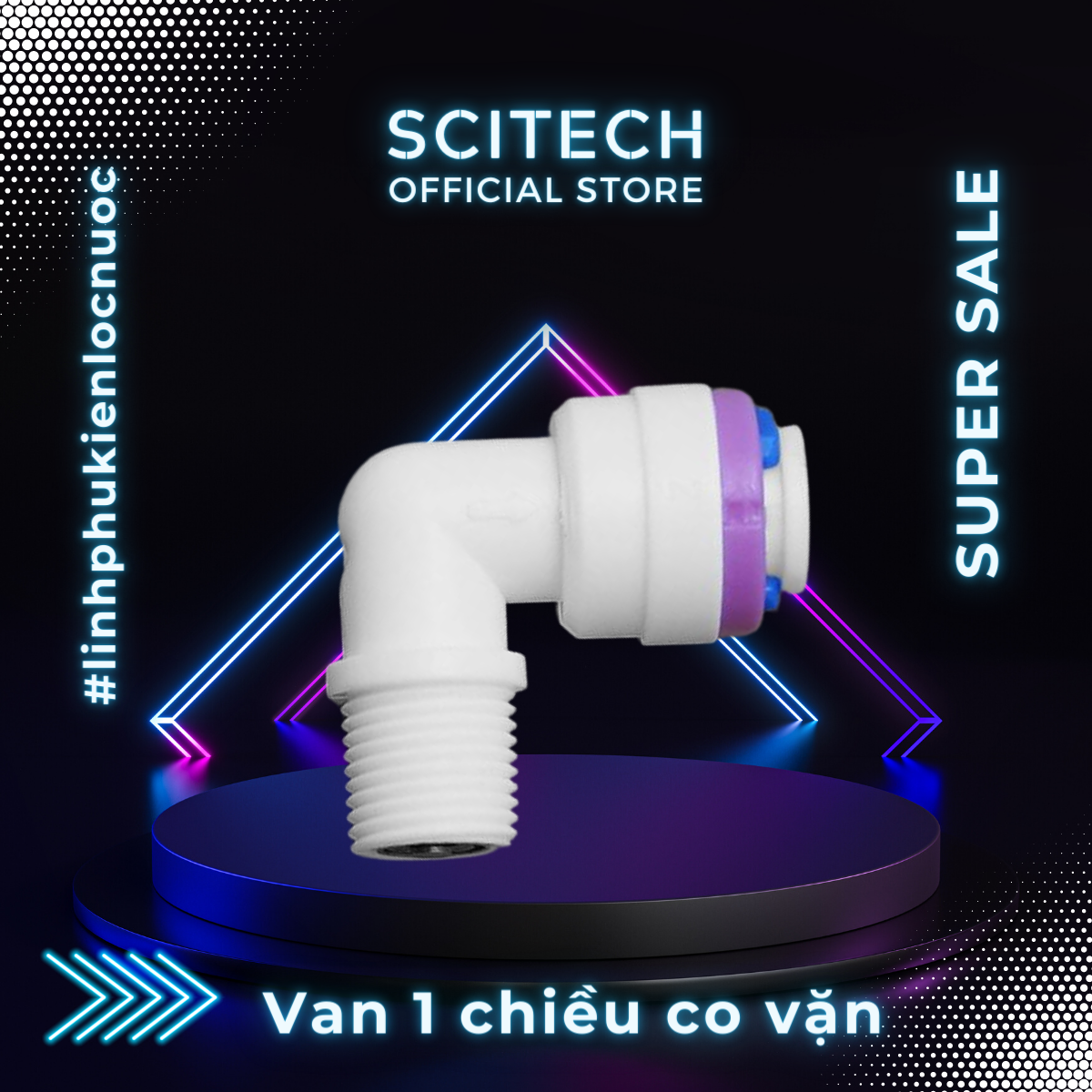 Van 1 chiều ren 10 ra dây 6 dùng trong máy lọc nước - Hàng chính hãng