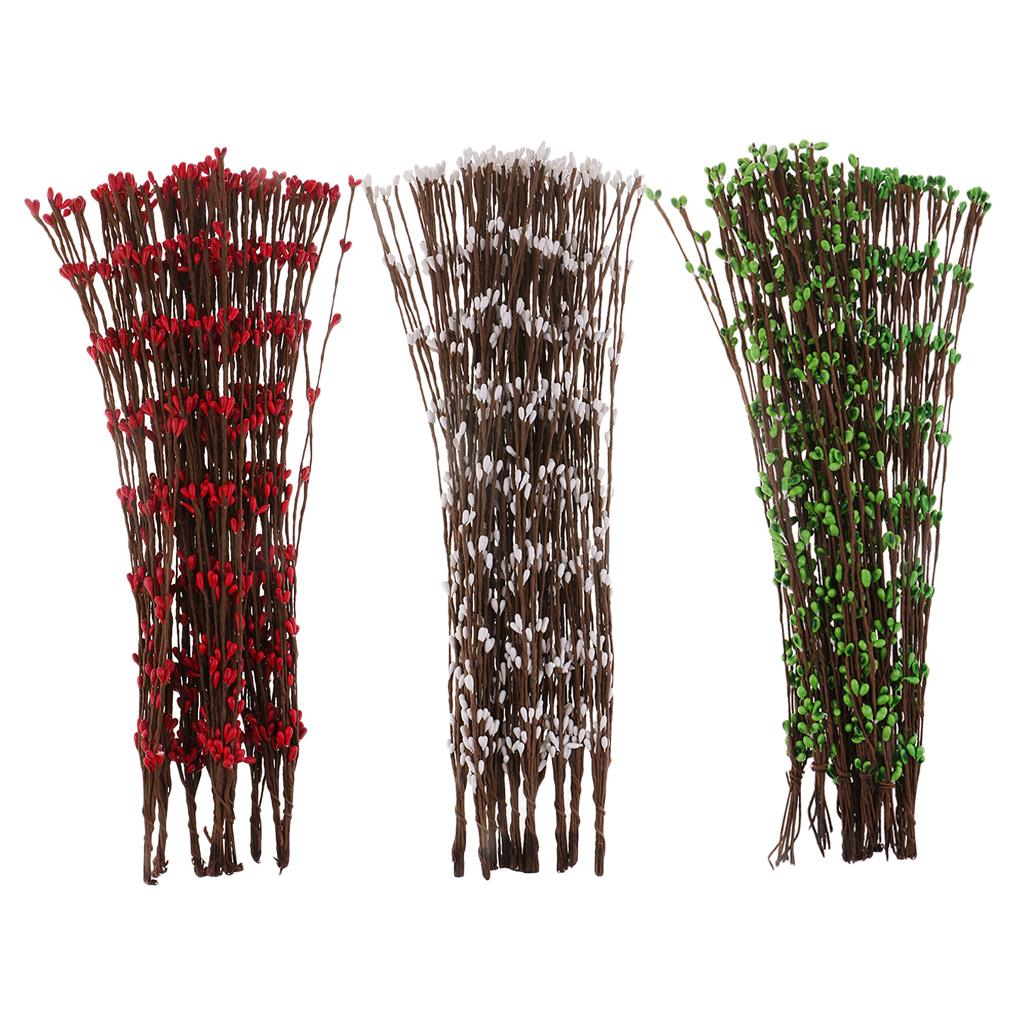 Artificial Pip Berry Garland for DIY Wreath Hair Band Craft White