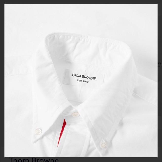 THOM BROWNE SHIRT - Áo sơ mi Thom Browne Classic Grosgrain Placket Oxford