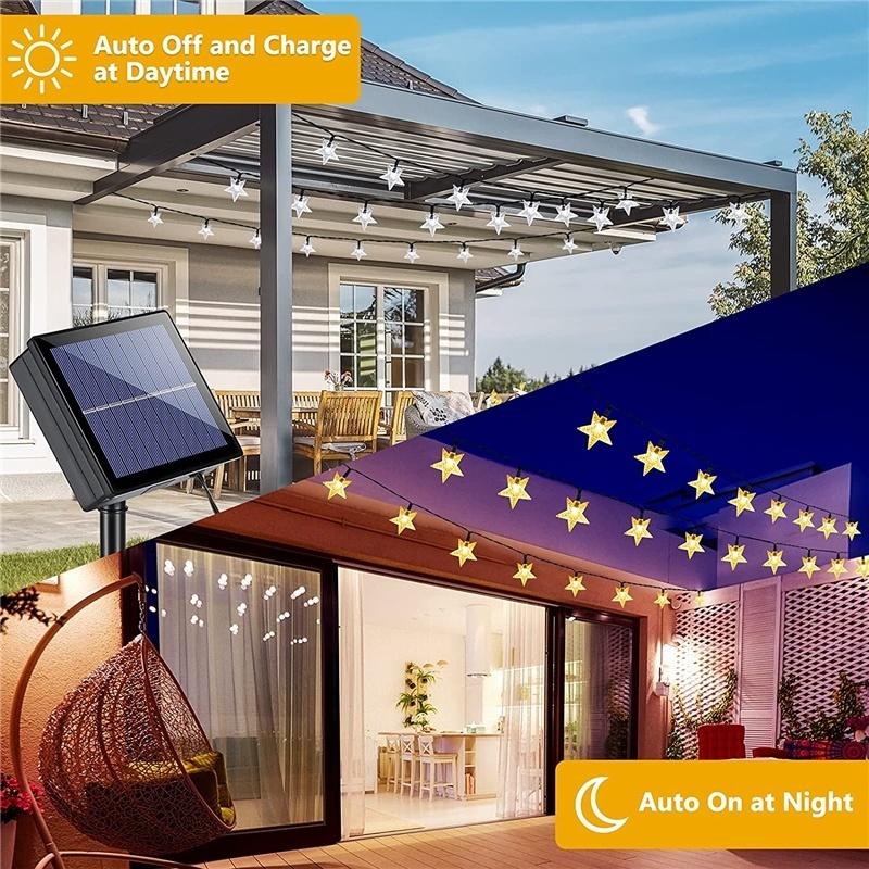 5m dây đèn led 20 bóng hình ngôi sao trang trí cây thông giáng sinh