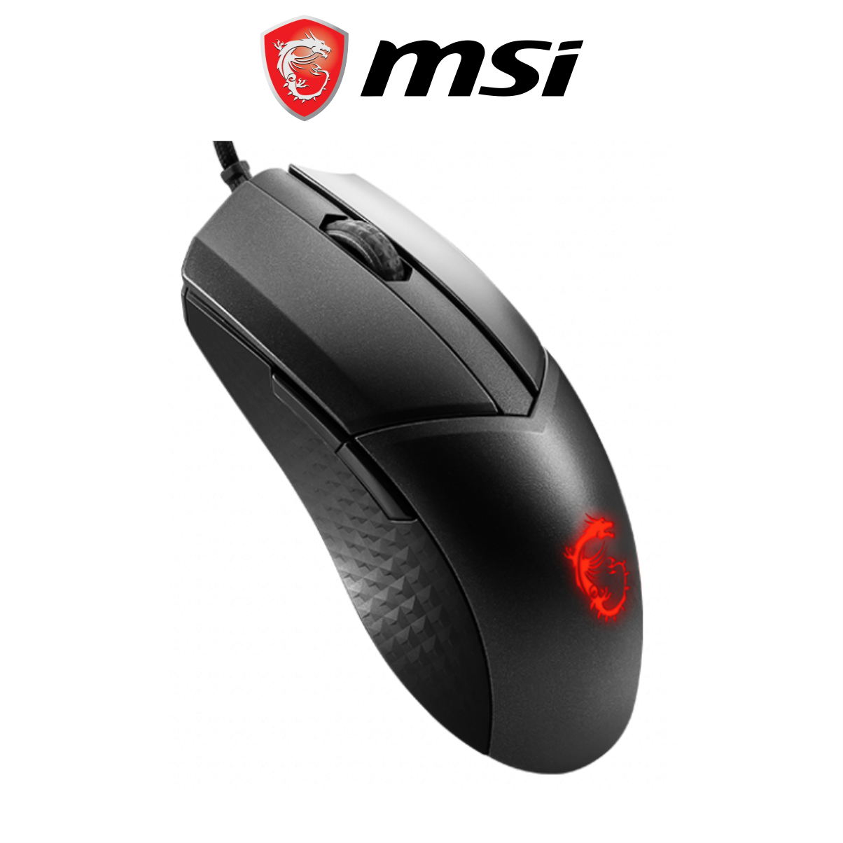 Chuột Gaming MSI GM41 Lightweight V2 Đèn LED RGB, 6 Nút, 6400 DPI Với 6 Mức DPI, Dây Cắm USB Dù Dài 2M - Hàng Chính Hãng