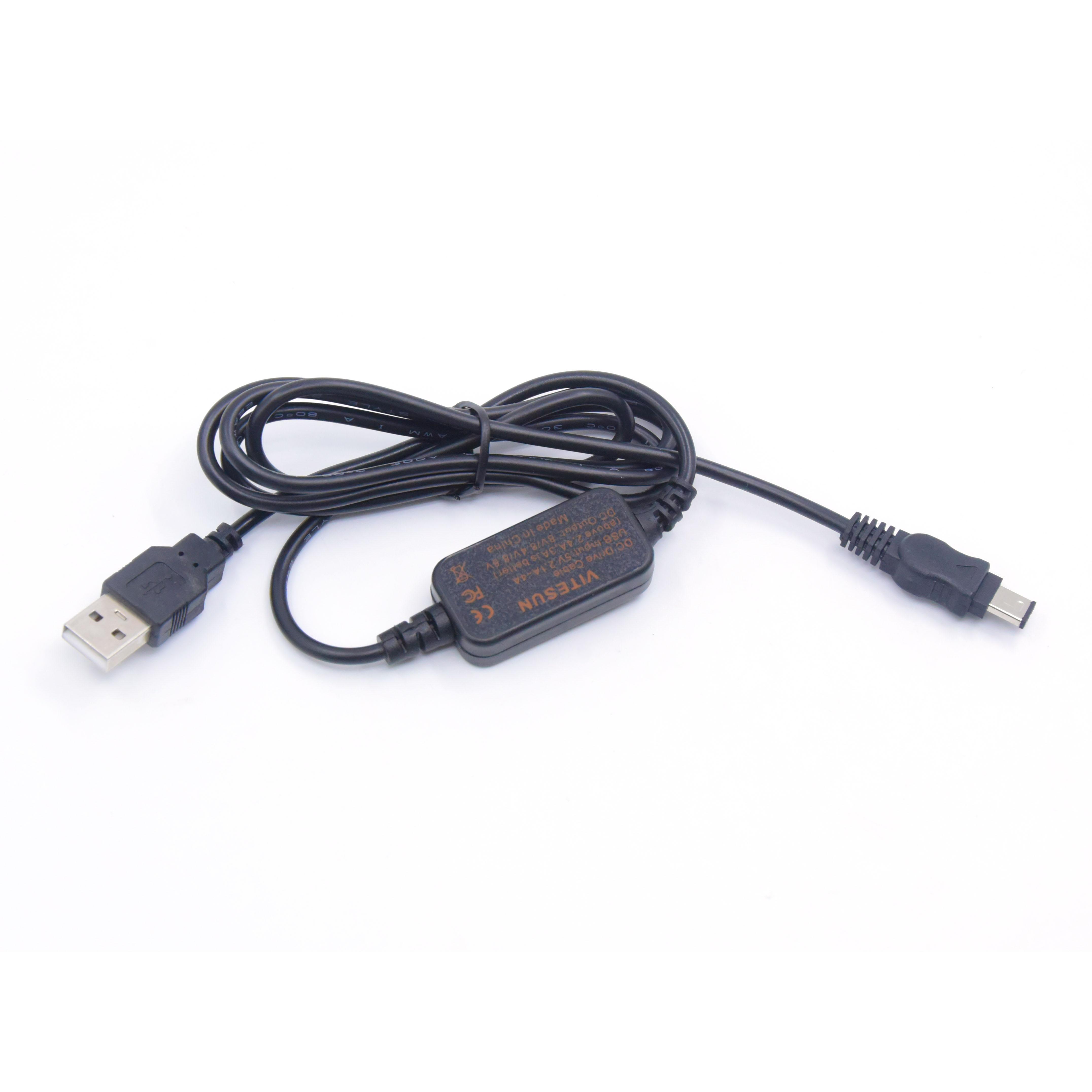 Bộ Chuyển Đổi Nguồn USB 5V Cáp Ổ Sạc AC-L10 AC-L10A AC-L10B AC-L10C AC-L15 AC-L15A AC-L100 AC-L100B AC-L100C Cho Sony TRV210