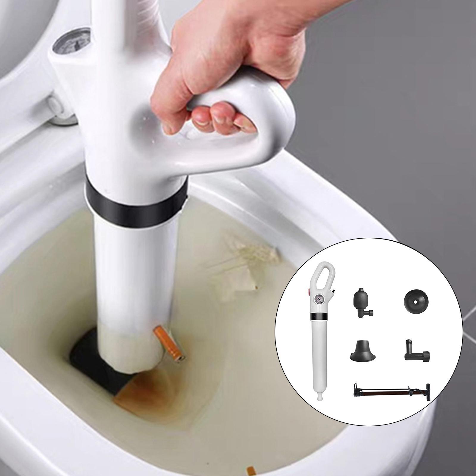Toilet Air Pressure Inflator Plunger Pump Kits Tool with Detachable