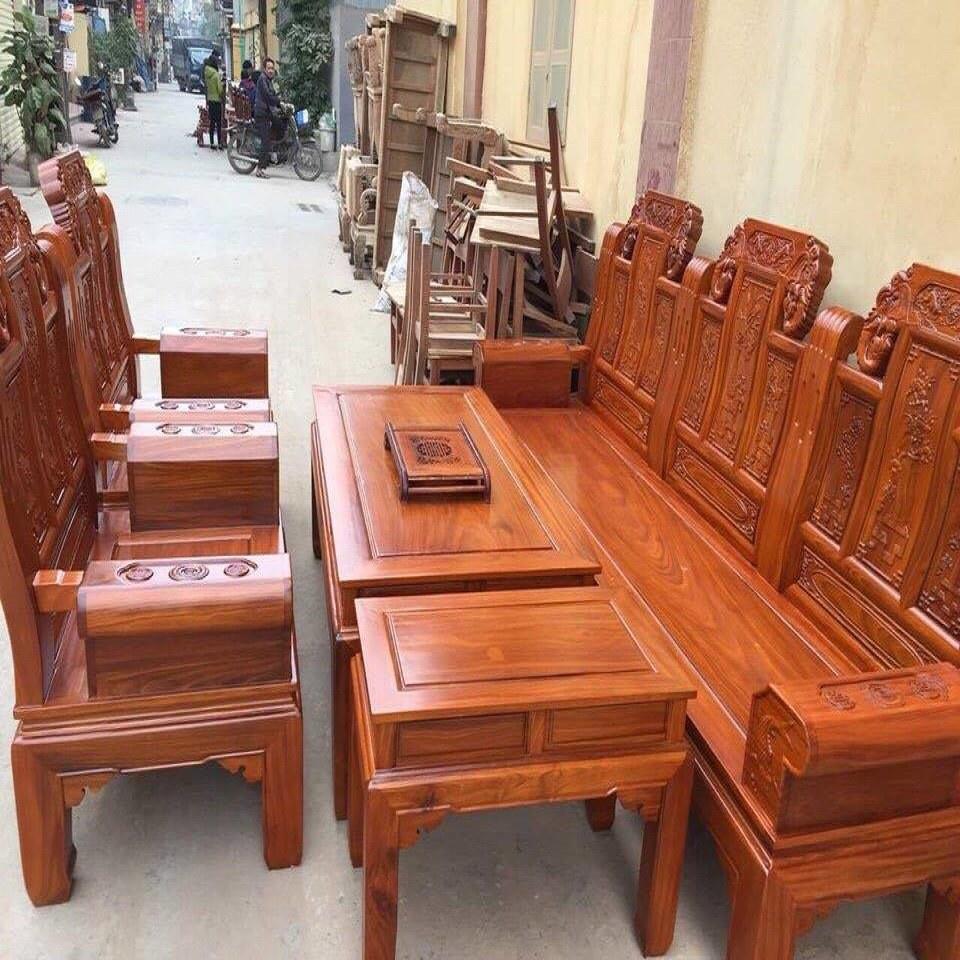 Bộ bàn ghế Âu Á gỗ Gõ Đỏ