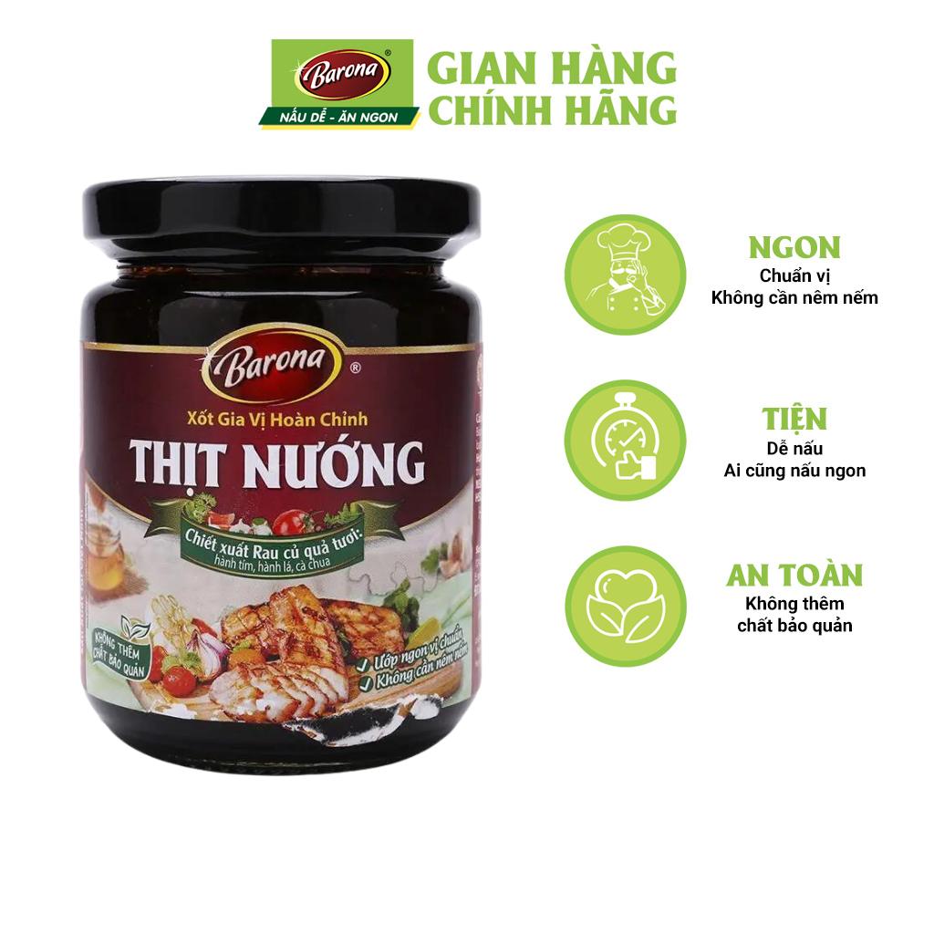 Xốt gia vị hoàn chỉnh Barona - Thịt Nướng 260gr