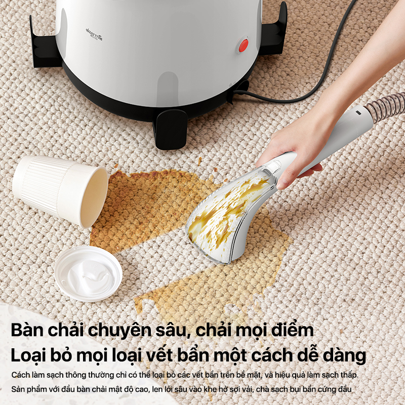 Máy làm sạch bằng hơi nước cầm tay Deerma BY100 , máy giặt cầm tay cho sofa, thảm, nệm, rèm-Hàng Chính Hãng