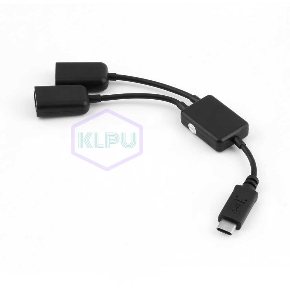 KLPU 2in1 USB 3.1 Type-C To USB 2.0 Power Charging OTG Hub Cable Adapter#VN