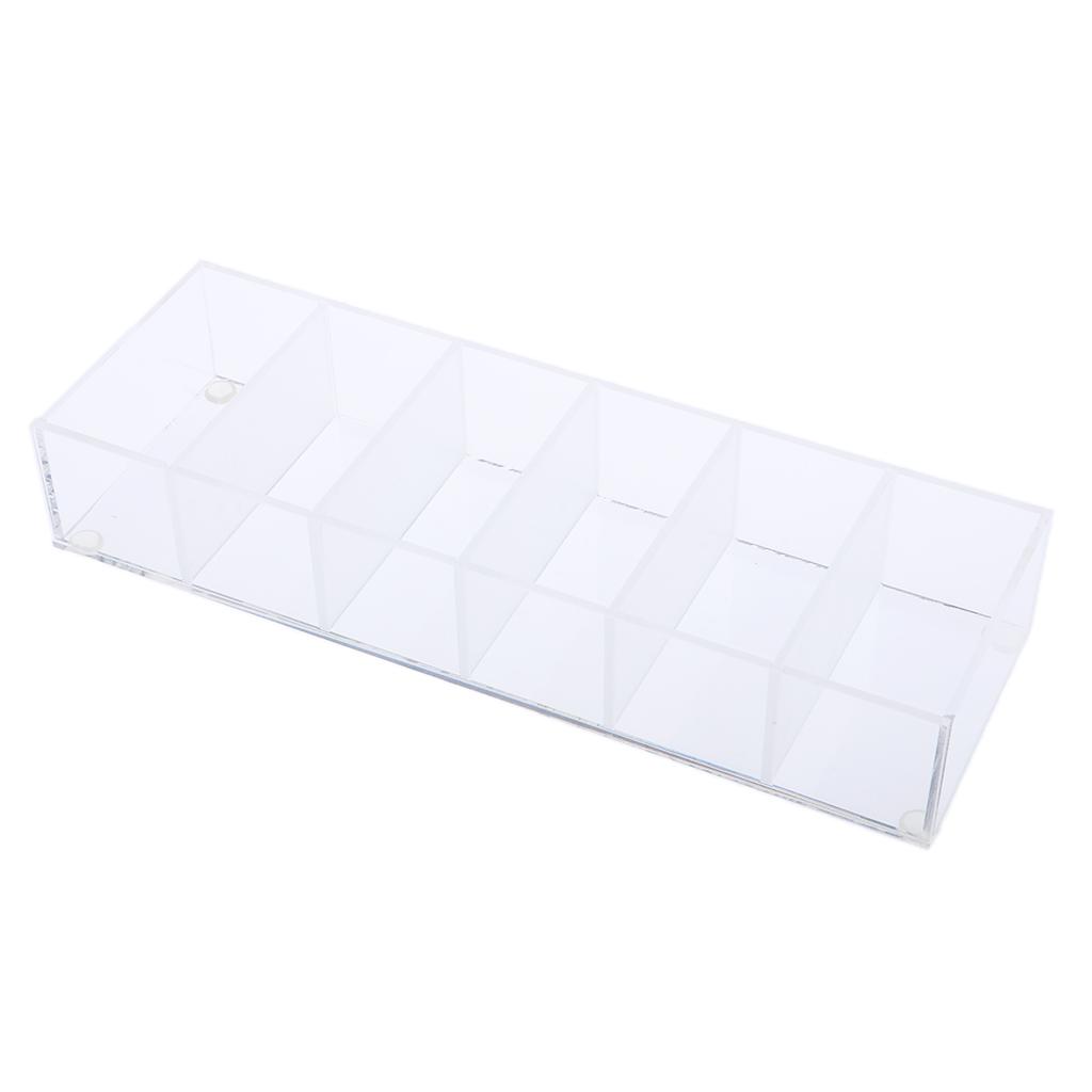 Makeup Organizer Compact Powder Display Holder 6 Slot Acrylic Storage Case