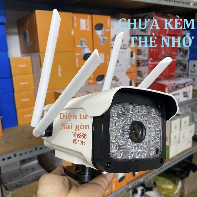 Camera Wifi Yoosee Thân Xoay 4 Râu Ngoài Trời 36Led 5MP, ĐÀM THOẠI 2 CHIỀU, BAN ĐÊM CÓ MÀU - Hàng Nhập Khẩu