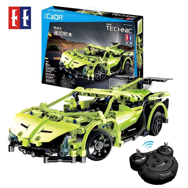 Đồ Chơi Lắp Ráp Kiểu Lego Siêu Xe LAMBORGHINI CaDA C51007 Điều Khiển Từ Xa RC Với 453 Mảnh Ghép