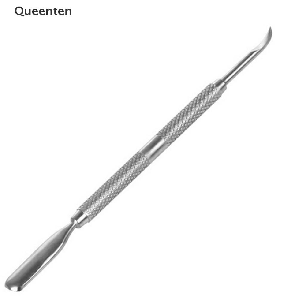 Queenten 3pcs Nail Art Tool Spoon Pusher Nipper Cuticle Manicure Stainless Steel Set  QT