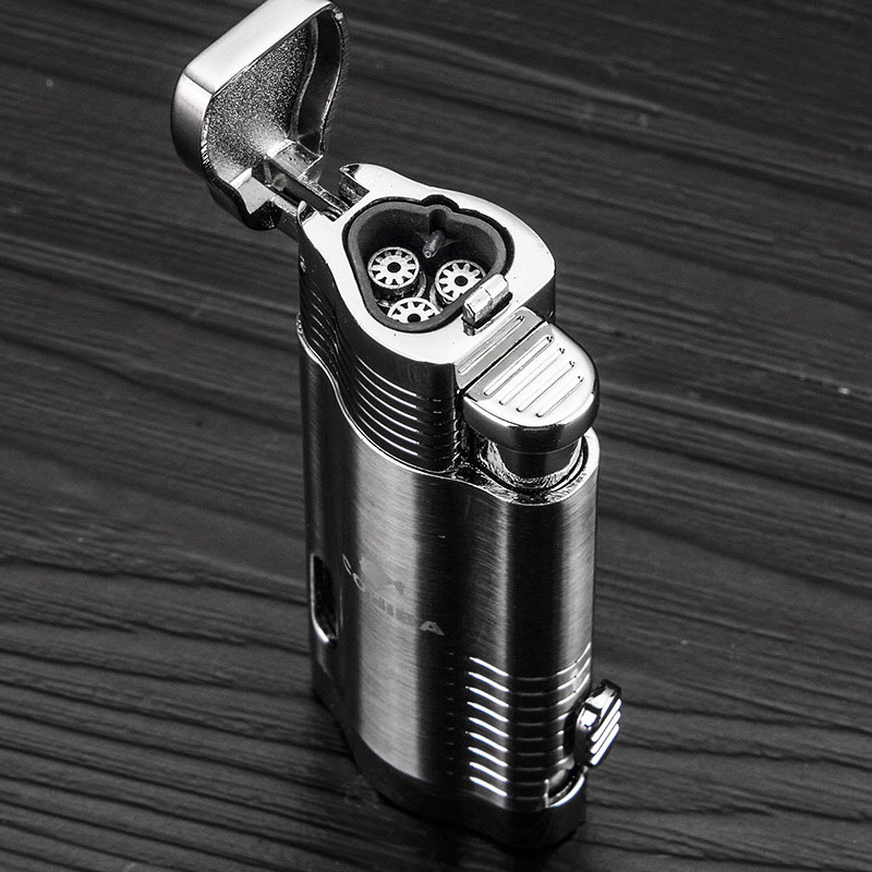 Bật Lửa 3 Tia Hiện Đại, Bật Lửa Inox Sang Trọng, Hộp Quẹt 3 Tia Mạnh Mẽ, Zippo Làm Quà Tặng Người Thân