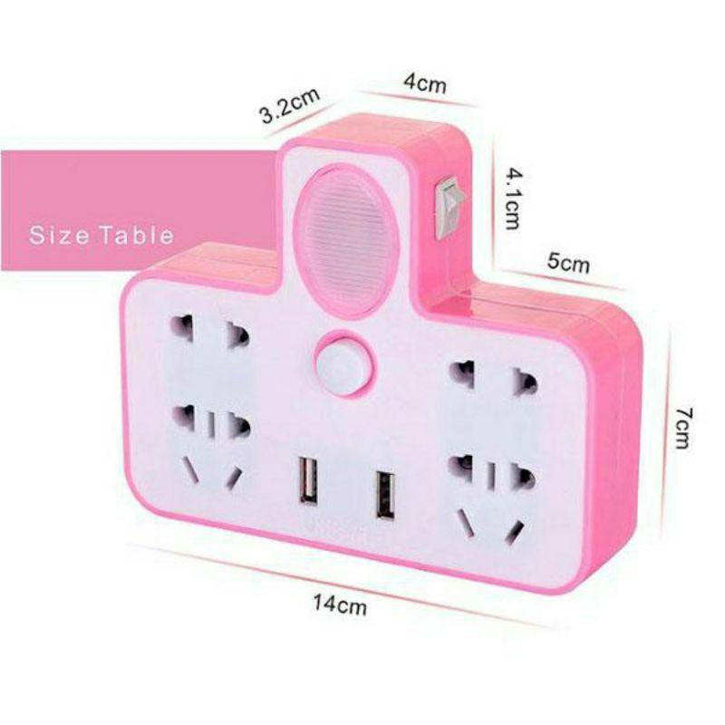 Ổ CẮM ĐIỆNỔ CẮM ĐIỆN 4 CỔNG 2 CỔNG USB KIÊM ĐÈN NGỦ ĐA NĂNG TIỆN DỤNG