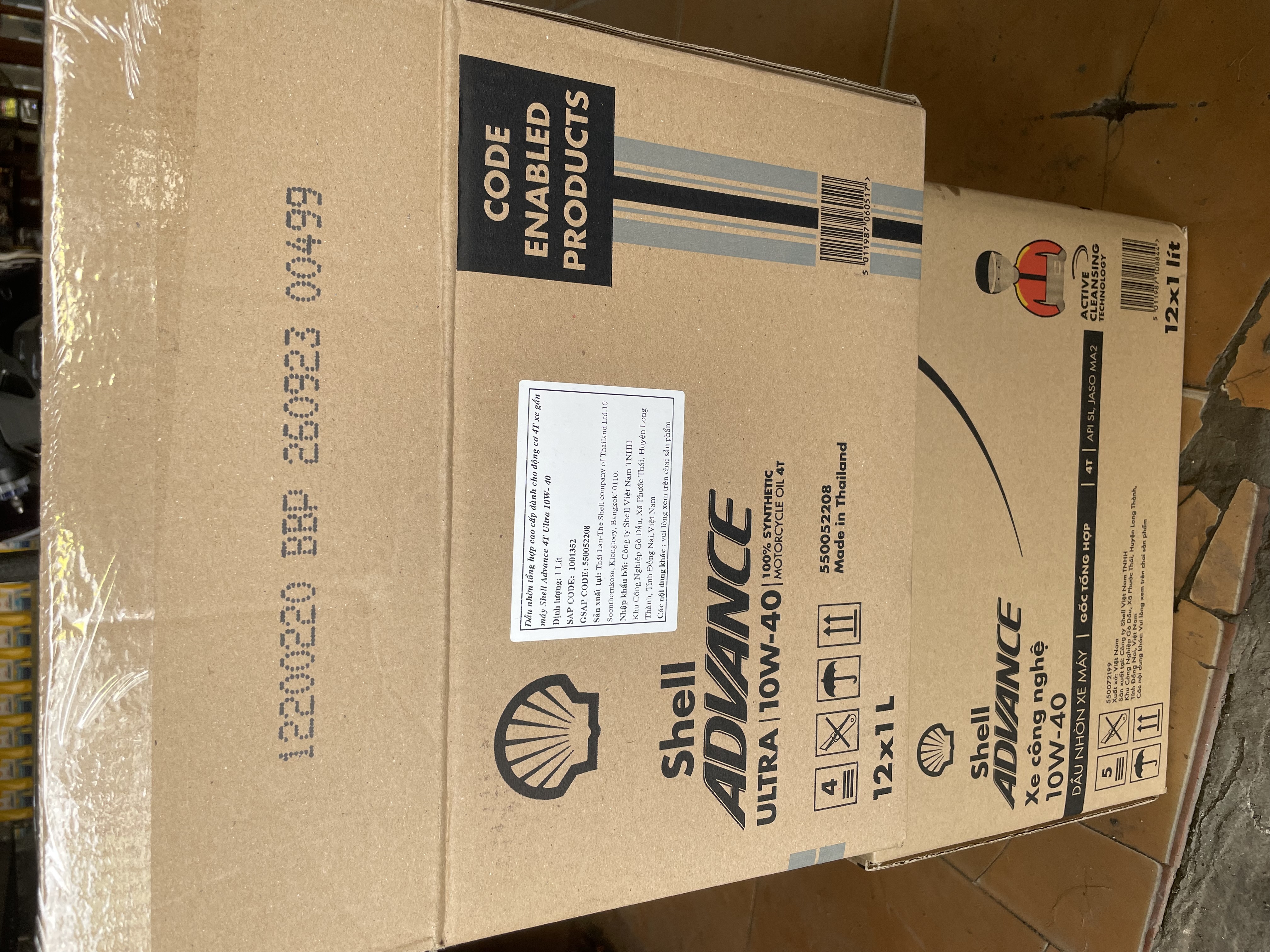 Shell ultra 1L giành cho xe số xe côn tay xe pkl. Chính hãng, bao check mã QR