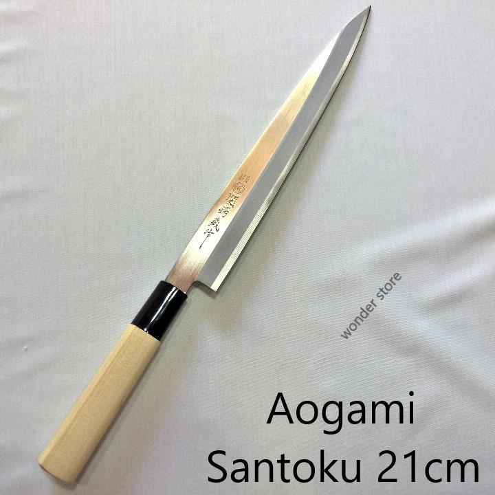 Dao bếp Nhật Bản cao cấp - Aogami Santoku lưỡi dài 21cm (MADE IN JAPAN)