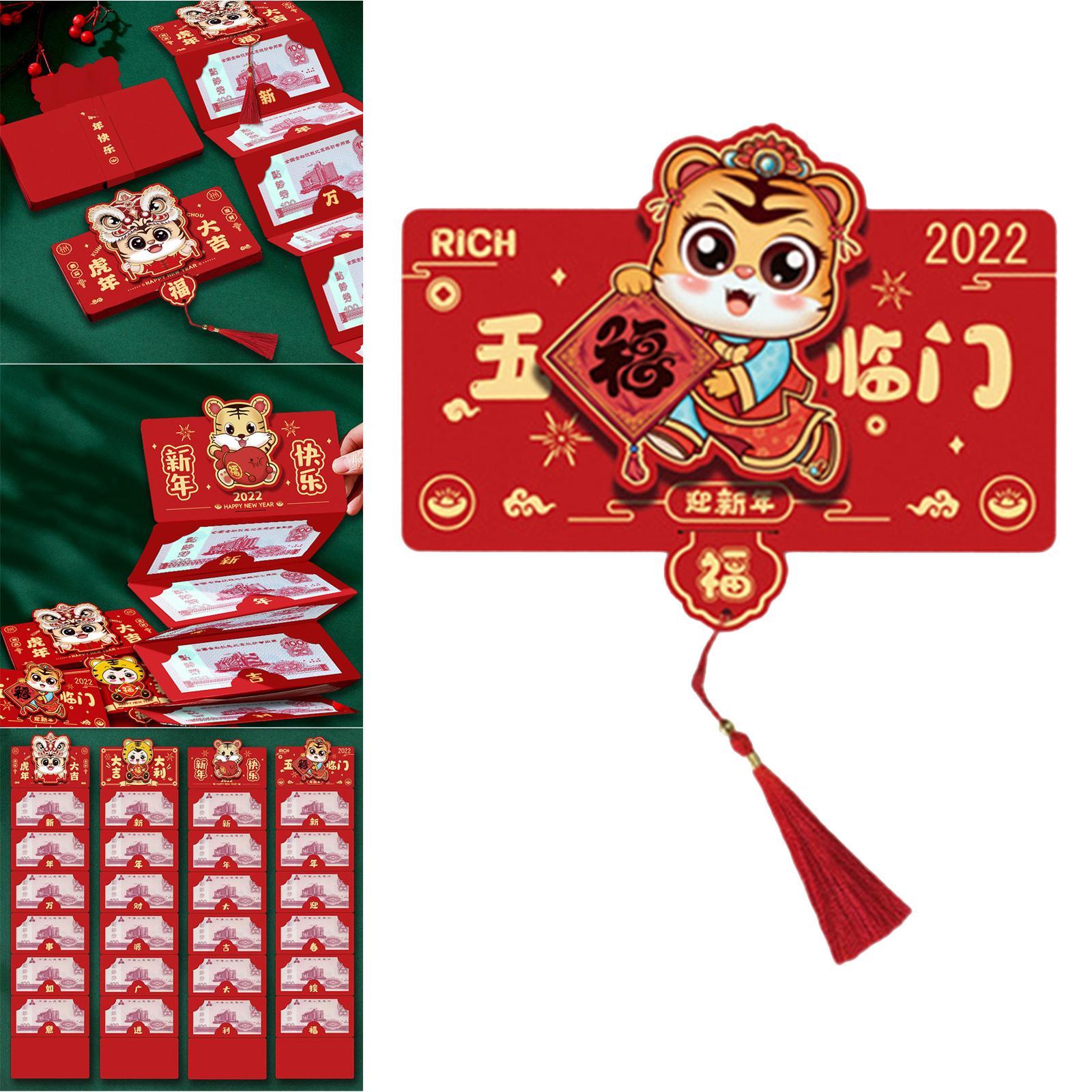 4x 6 Pieces Chinese New Year Money Envelope Spring Festival Marriage 2022 Red