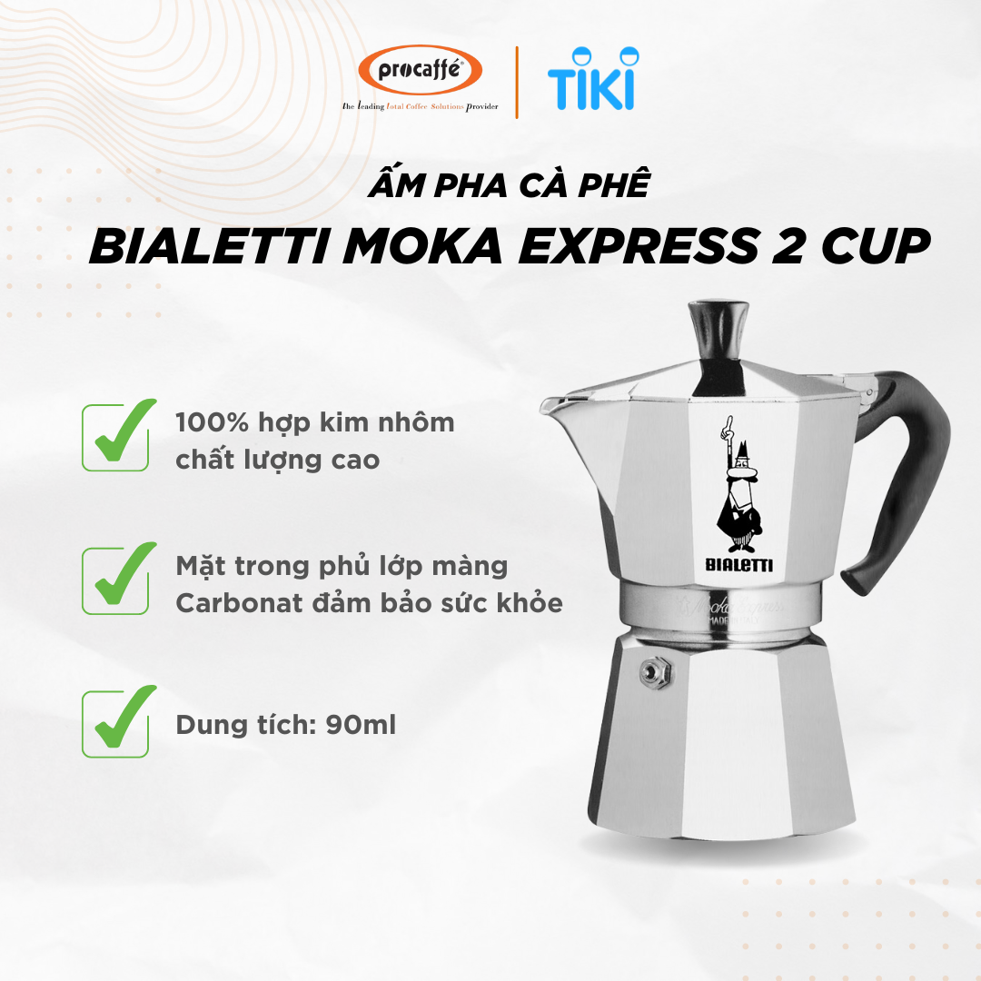 ẤM PHA CÀ PHÊ BIALETTI MOKA EXPRESS 2 CUP (90ML)