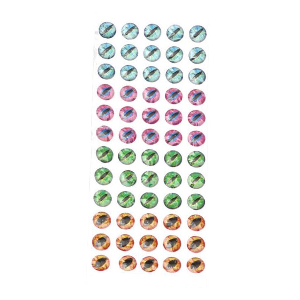 120x Self Adhesive 4D Holographic Lure Eyes DIY Fly Tying Material 6/8mm